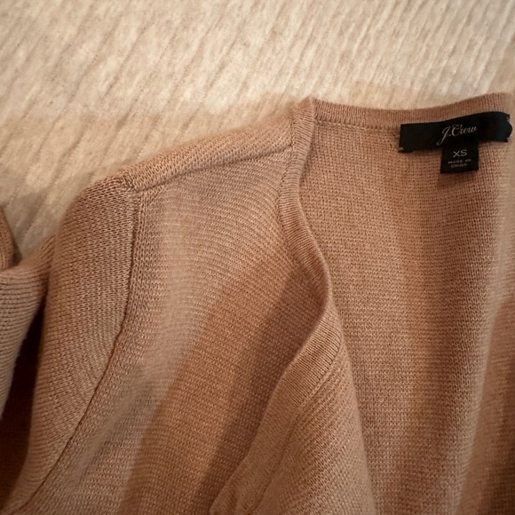 J crew Tan Collarless Sweater Blazer - Picture 7 of 7